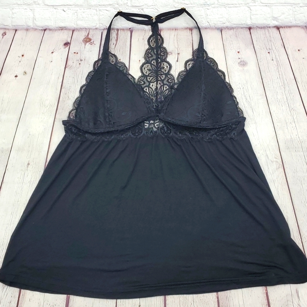 Daisy Fuentes Women  Chemise Teddy Babydoll Soft Stretch Mother Day Black Sz 1X - Picture 14 of 17